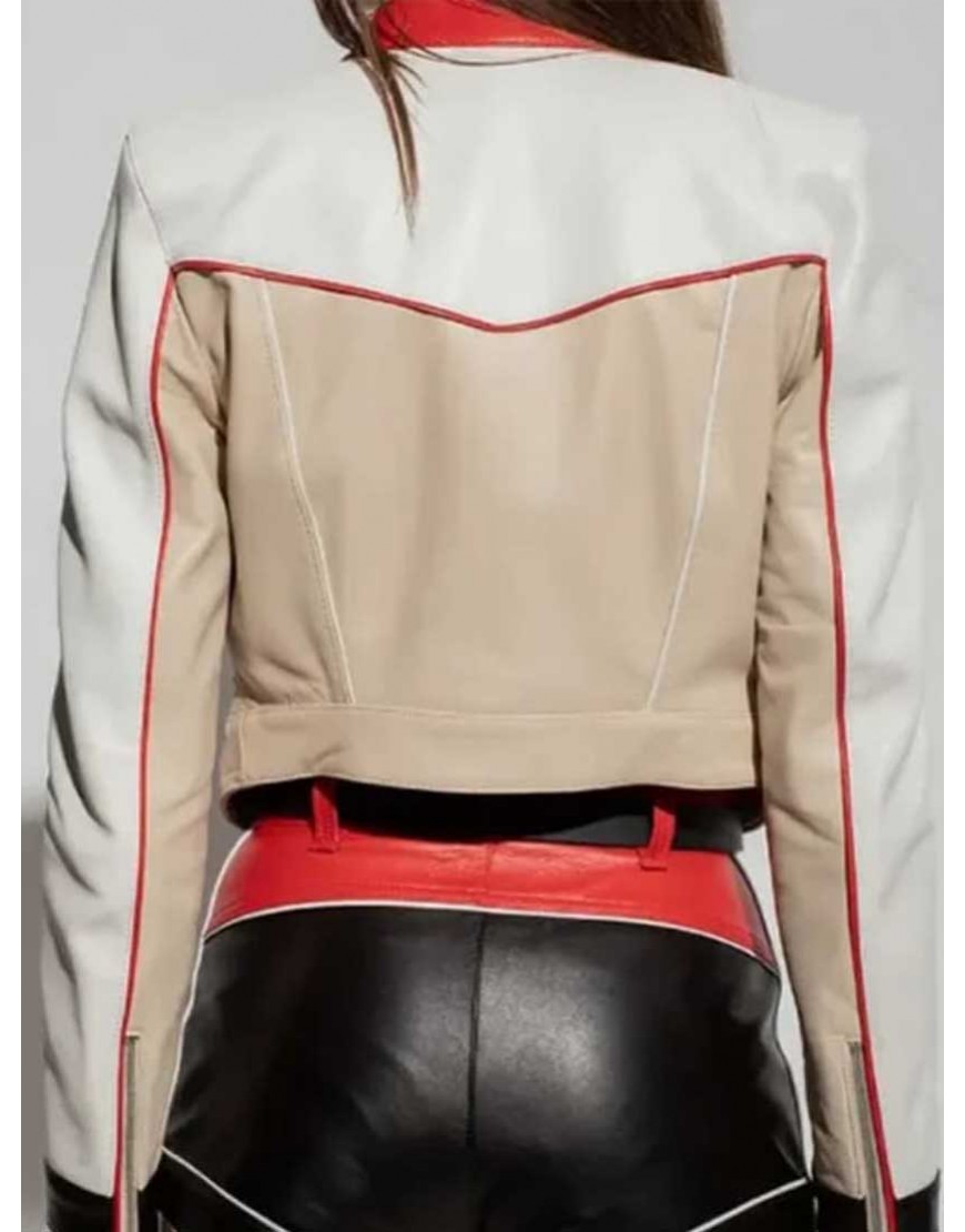 Nathalie Emmanuel Fast X Ramsey White Leather Jacket